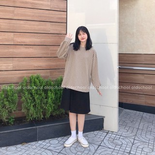 ÁO THUN COTTON SỌC ULZZANG (ảnh thật/sẵn)