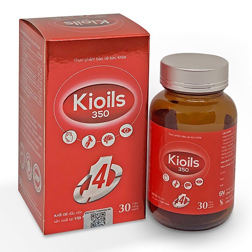 Kioils 350 - Hỗ trợ giảm cholesterol, triglycerid, hỗ trợ giảm nguy cơ xơ vữa động mạch, tốt cho não, mắt.
