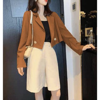 Áo Vest Lửng 2 Khuy (CAM ĐẤT)