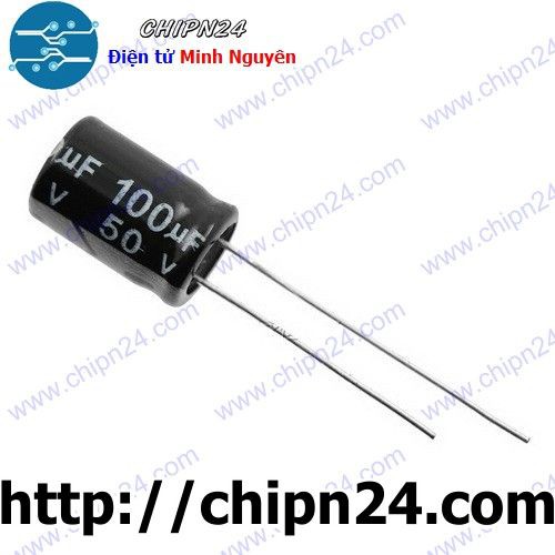 [10 CON] Tụ hóa 100uF 50V (8x12mm)