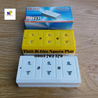 [ELITON] Ổ Cắm Điện 3 Ổ Có Màn Che Bảo Vệ CS3000w - Màu Trằng