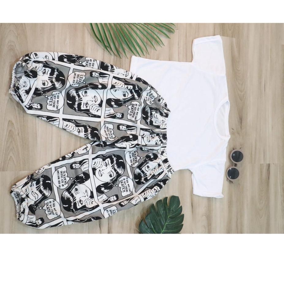 Shopee Bộ 7.7 tokolobo Kids Combi Jogger Truyện Tranh Unisex (Đốt 389)