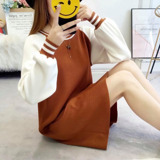 Đầm suông len tay geclang