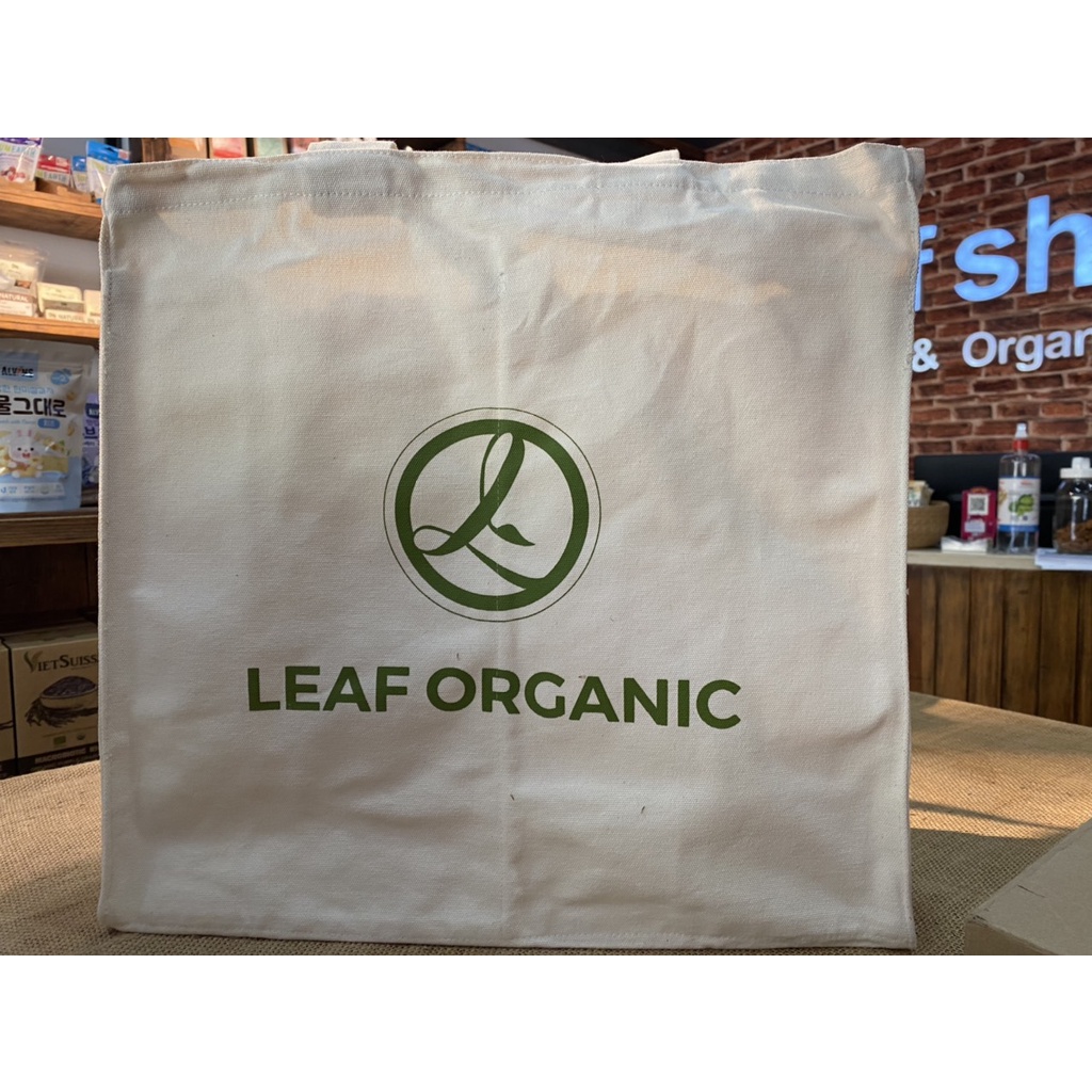 Túi vải canvas 6 ngăn Leaf Organic - kích thước 40x40x17cm