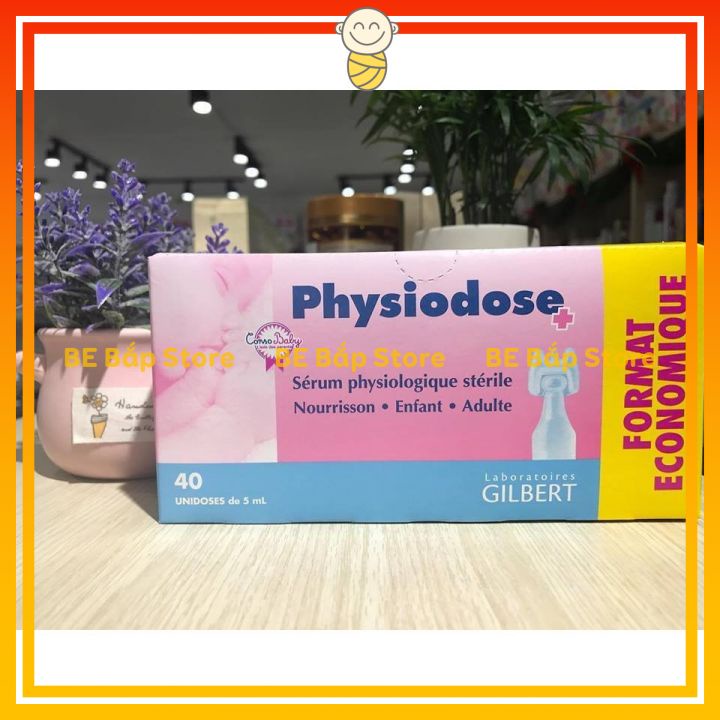 Nước Muối Sinh Lý Pháp Physiodose Hộp 40 ống x 5 ml