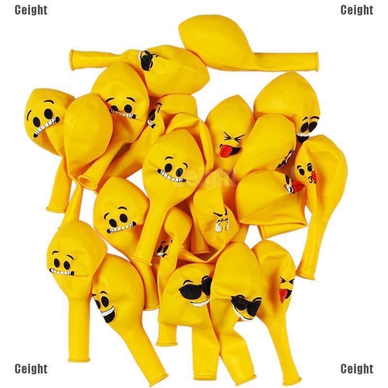 Bóng tròn hình mặt cười màu vàng các sắc thái