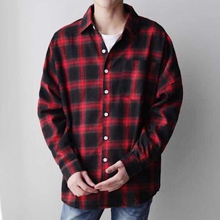 ÁO SƠ MI FLANNEL CARO ĐỎ