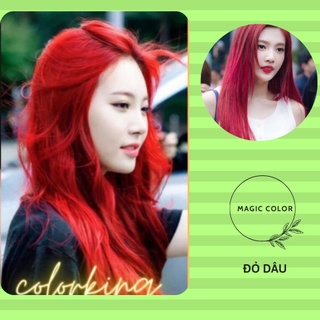 Thuốc nhuộm tóc đỏ dâu không cần tẩy tóc - colorking magic color caitu
