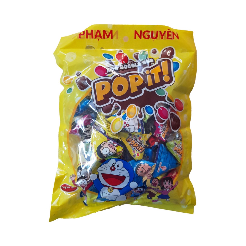 CHÍNH HÃNG Kẹo Sô cô la Sữa Popit Doraemon 240gr