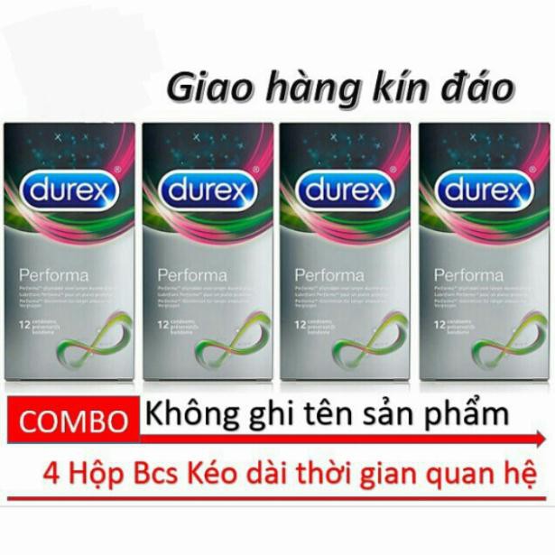 Bao Cao Su Durex Performa KÉO DÀI THỜI GIAN Q Hệ  + Tặng 1 hộp 3 cái