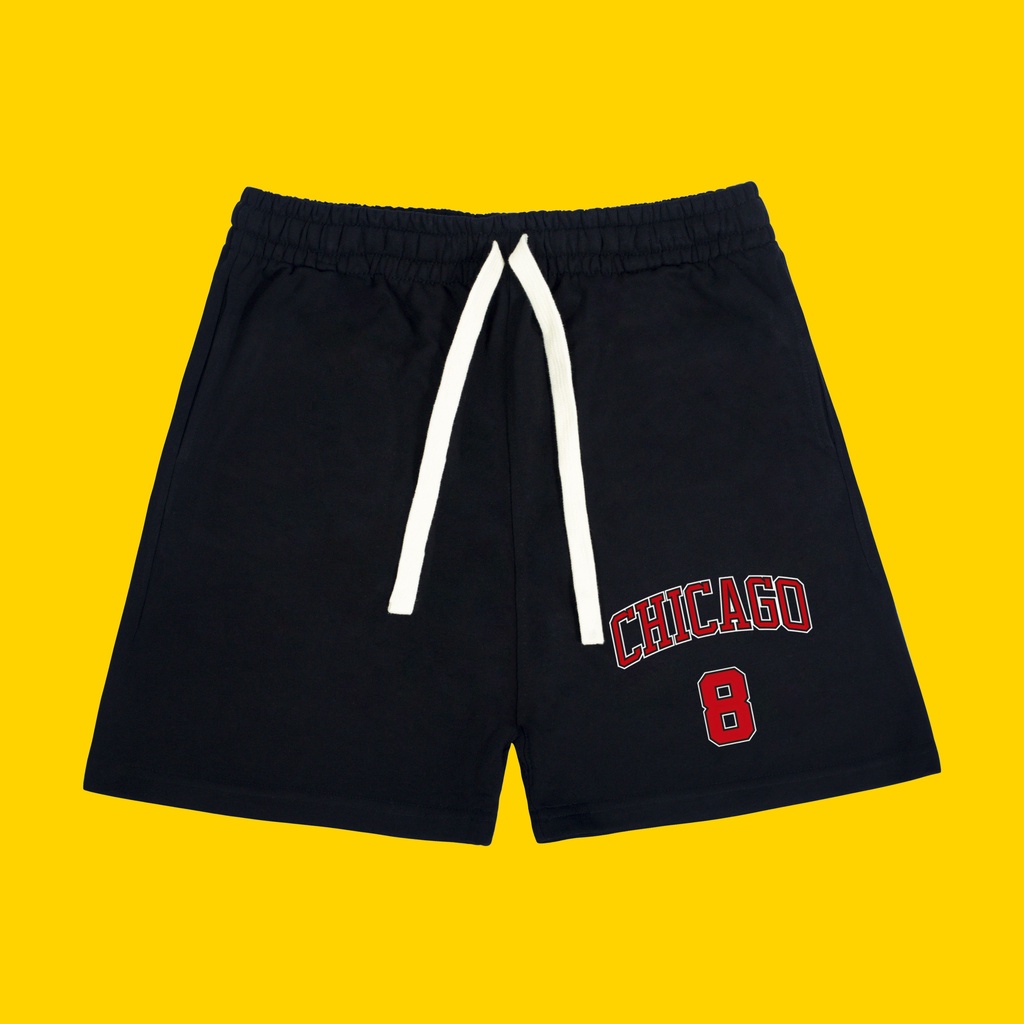 Quần Short CHICAGO Nam nữ Unisex dogo.store .chất liệu nỉ cotton da cá