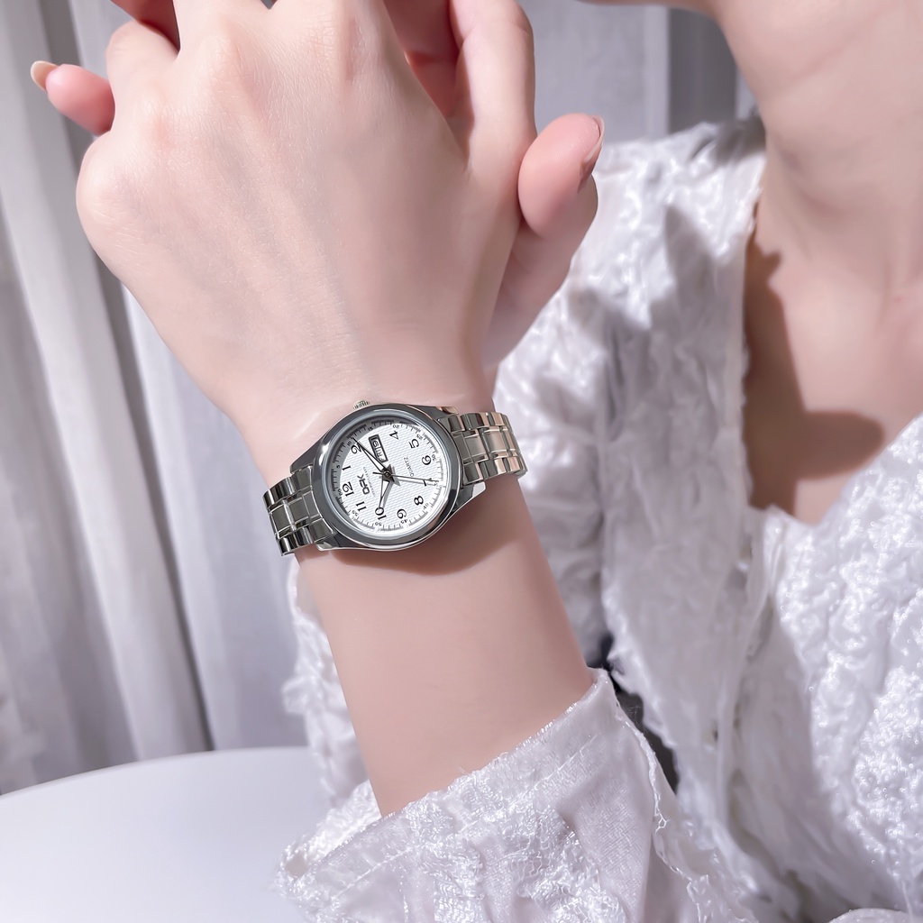 OPK Đồng hồ nữ chính hãng Dây đeo bằng thép không gỉ Lịch có chức năng phát sáng Chống thấm nước 8110