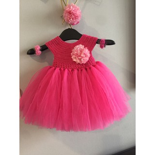 Set váy len tutu hoa xù (nhiều màu theo yc)