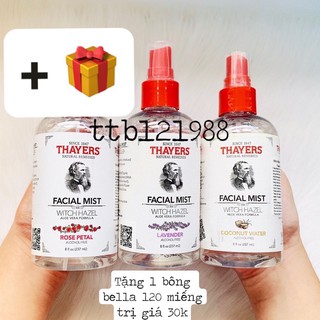 NƯỚC HOA HỒNG THAYERS- DẠNG XỊT- NƯỚC HOA HỒNG THAYER XỊT 237ml