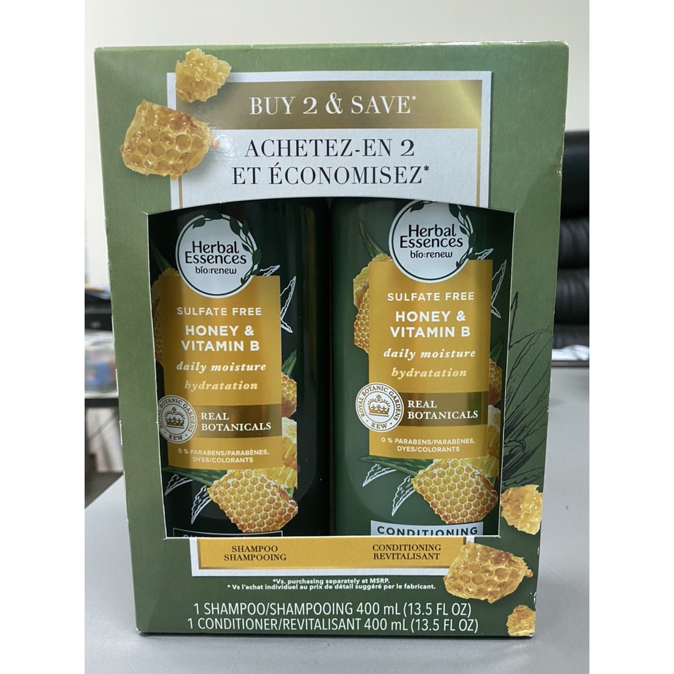 "Có BILL USA - Auth" BỘ DẦU GỘI & XẢ MẬT ONG - HERBAL ESSENCES BIO