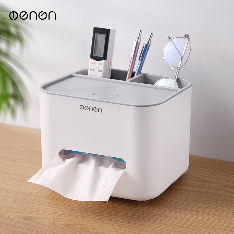 Hộp Đựng Khăn Giấy Để Bàn Hai Tầng Đa Năng Phong Cách Bắc Âu