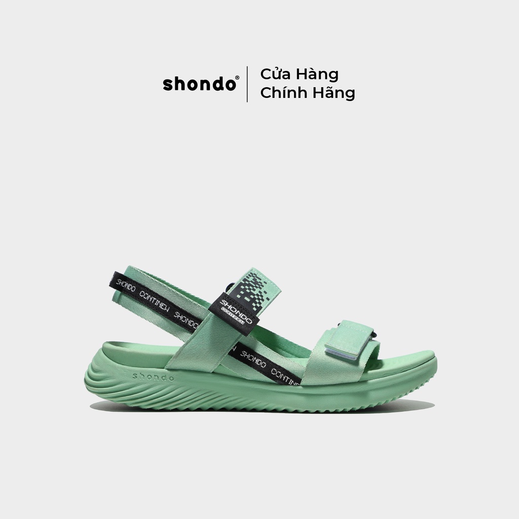 Giày Sandals Nam Nữ Shondo F7 Continew Full Xanh Mint F7N4242