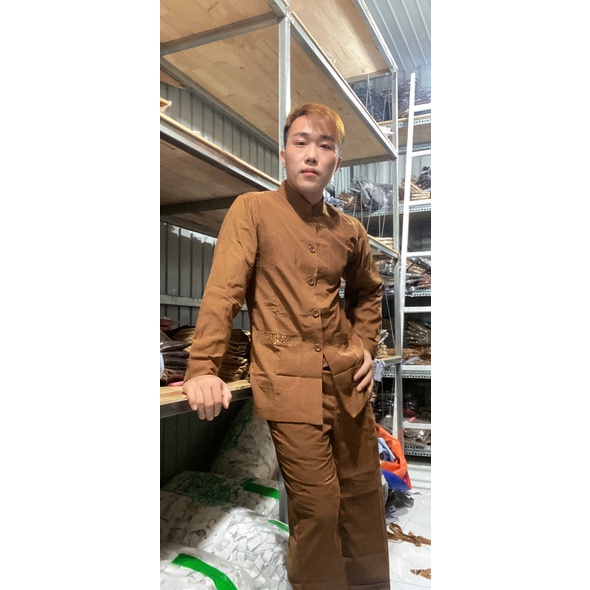 ĐÔF LAM ĐI CHÙA #MẪU LÃNH TỤ NAM TAY DÀI THÊU TÚI,VẢI KT NHẬT THẤM MỒ HÔI