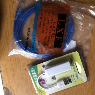 Combo bộ chuyển usb sang lan+dây mạng
