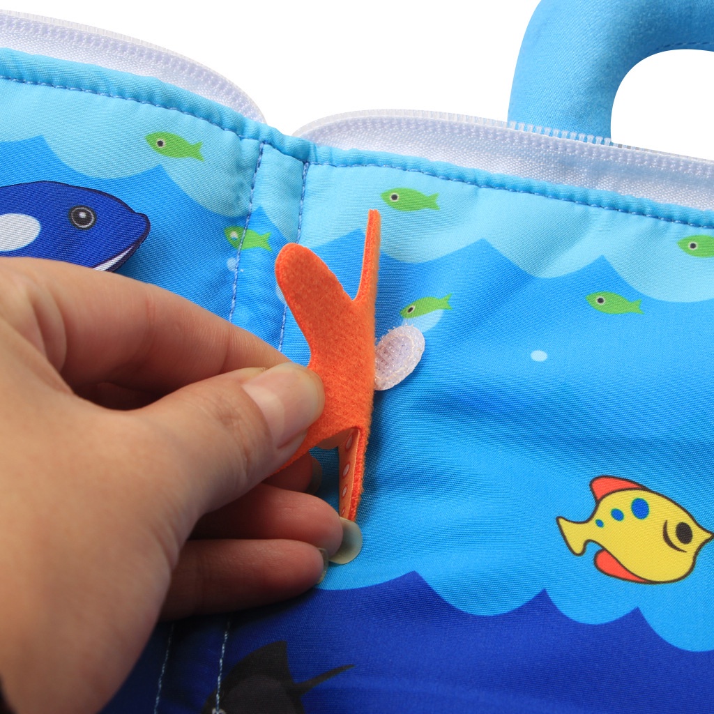 Sách vải đồ chơi học tập nhận biết theo phương pháp montessori vui nhộn dành cho trẻ em