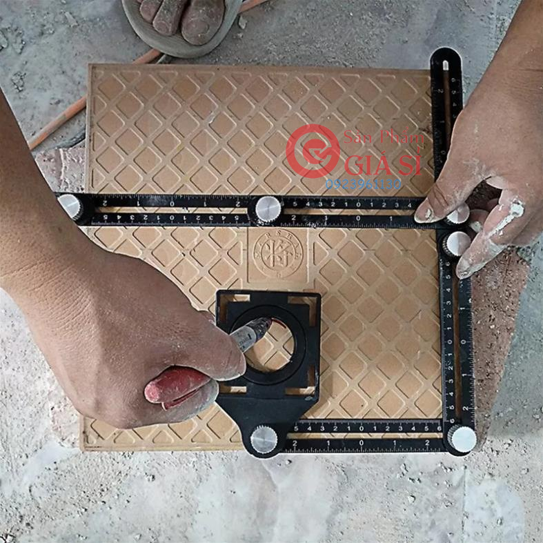 Thước định vị gạch men gấp 6 lần bằng hợp kim nhuôm ❤️freeship❤️