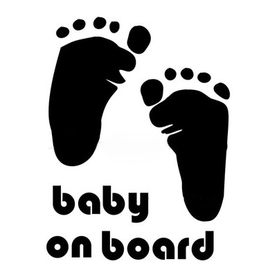 Tem dán, Sticker hình bàn chân em bé vui nhộn _BaBy On Board