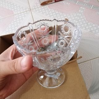 Ly kem thủy tinh cao cấp loại lớn 245ml siêu đẹp