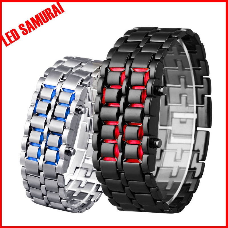 Đồng Hồ Unisex dạng LED Dây Thép Không Gỉ Sang Trọng có thể dùng cho nam và nữ