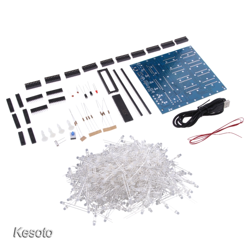 [KESOTO] DIY 3D8 LED mini Cube 8*8*8 CUBE 8 Kits/Junior Gift support for Arduino