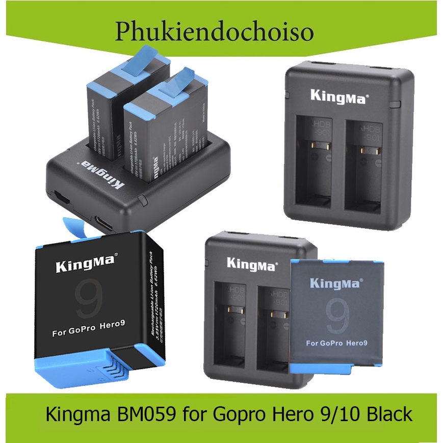 Pin sạc Kingma for GoPro Hero 9 Black, Hero 10 Black BM059-GP9 Kit