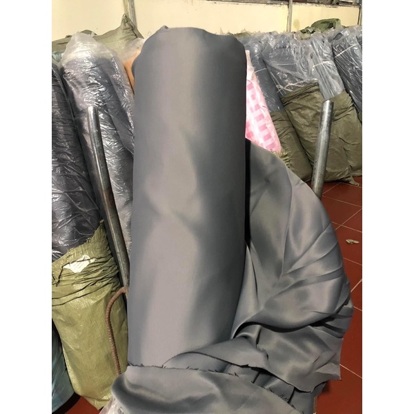 Rèm xám thô ngang 3m, trơn 2 mặt, cản nắng 90%