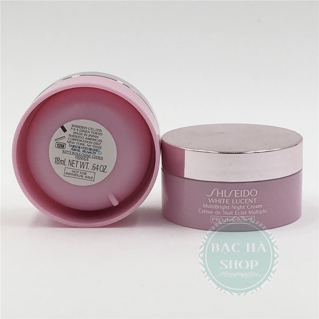 Shiseido Kem Đêm Dưỡng Trắng WHITE LUCENT MultiBright Night Cream 18ML