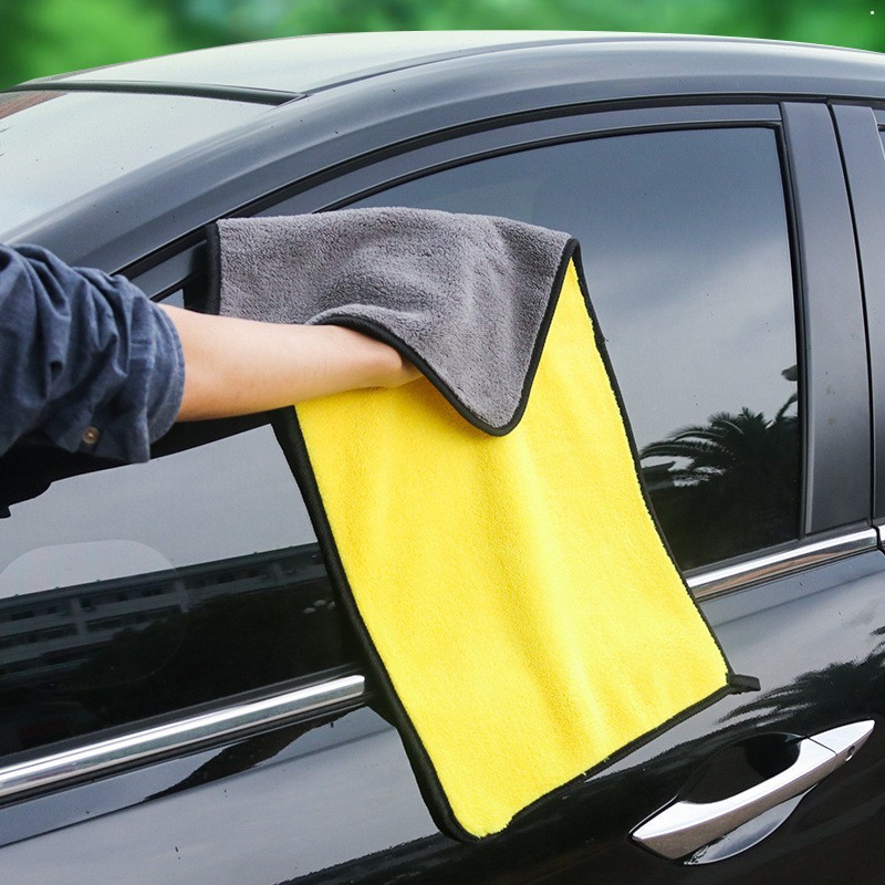 Khăn Lau Xe Hơi Ô Tô Lau Bếp Lau Kính Lau Tay Gia Dụng Đa Năng Siêu Thấm Microfiber Không Rụng Lông