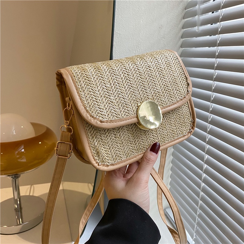 Túi Đeo Vai Hình Vuông Cỡ Nhỏ 2022 Kiểu retro Thời Trang Mùa Hè Cho Nữ