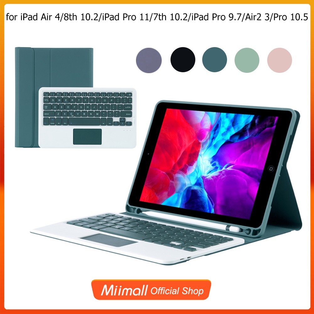 Bao Da Máy Tính Bảng Có Bàn Phím Bluetooth Cho iPad Pro 9.7 /Air 4 10.9 iPad 7th 8th/Pro 11/iPad Air 2 3/10.5/10.2 2020
