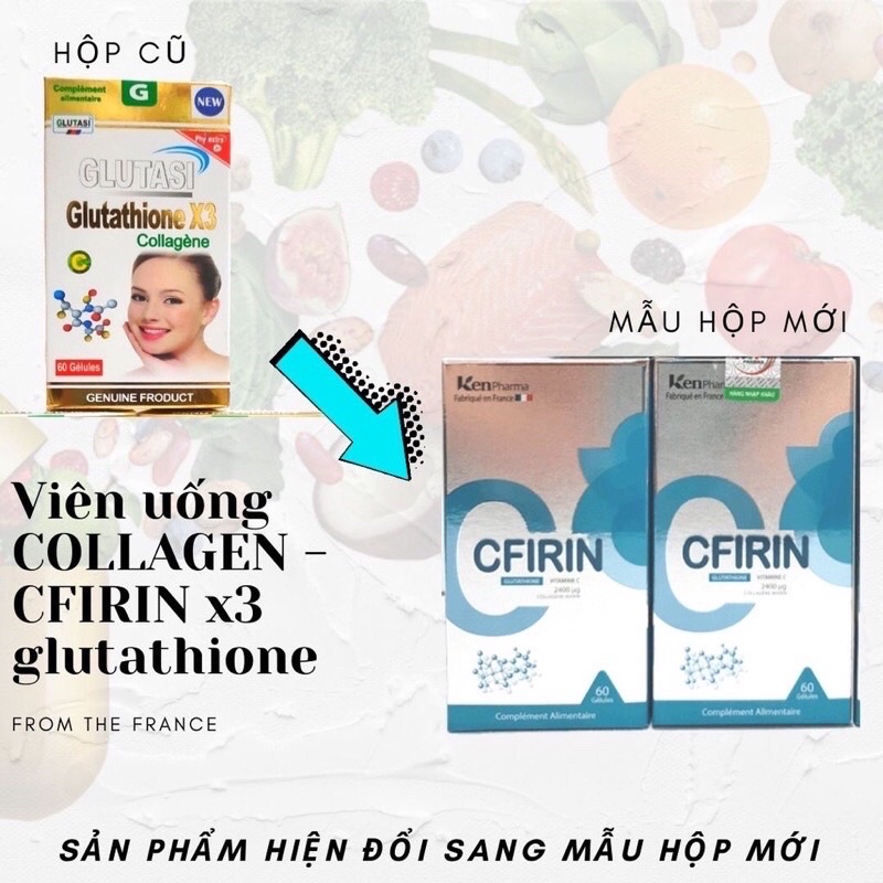 Viên uống Glutathione X3 60 viên hỗ trợ nội tiết tố -bổ sung Colagen -chống nắng ,làm trắng - mờ nám