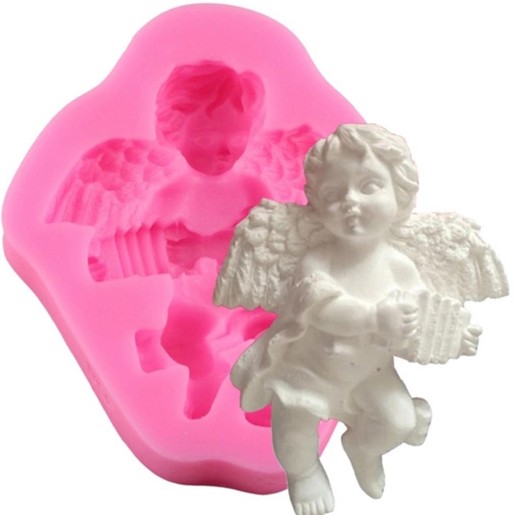 Khuôn Silicone Tạo Hình Trang Trí Bánh Kem Hình Thiên Thần 3D Độc Đáo