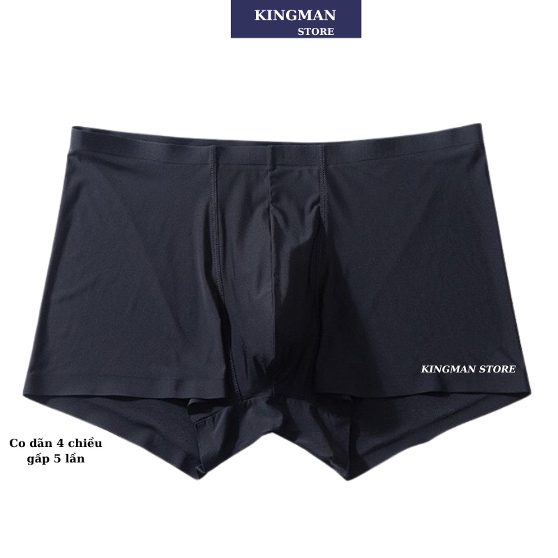 Quần Sịp Đùi Nam Thun Lạnh Lụa Sữa Cao Cấp , Quần Lót Nam Boxer Thun Lạnh Ngăn Mùi Kháng Khuẩn KINGMAN