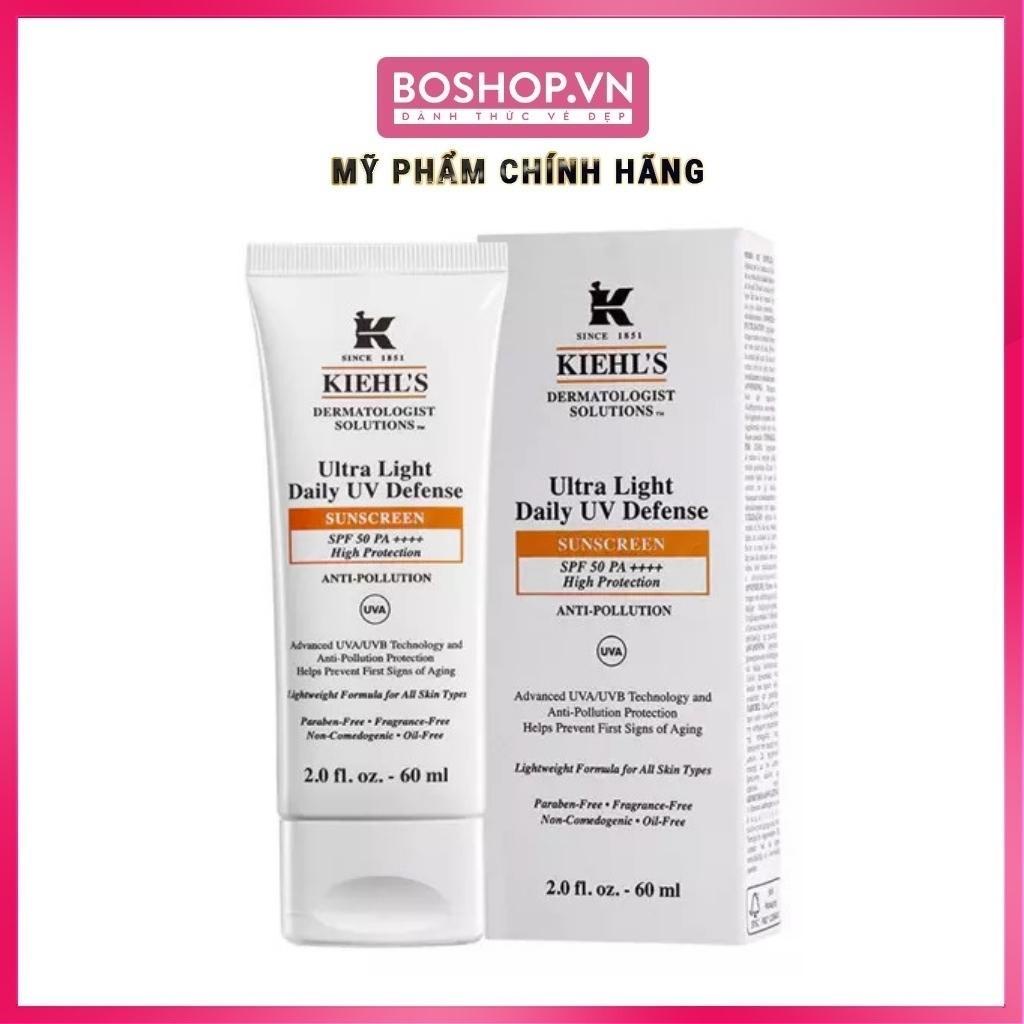 Kem Chống Nắng Kiehl's Ultra Light Daily UV Defense SPF 50 PA++++ Anti-Pollution 60ml Chính Hãng Mỹ