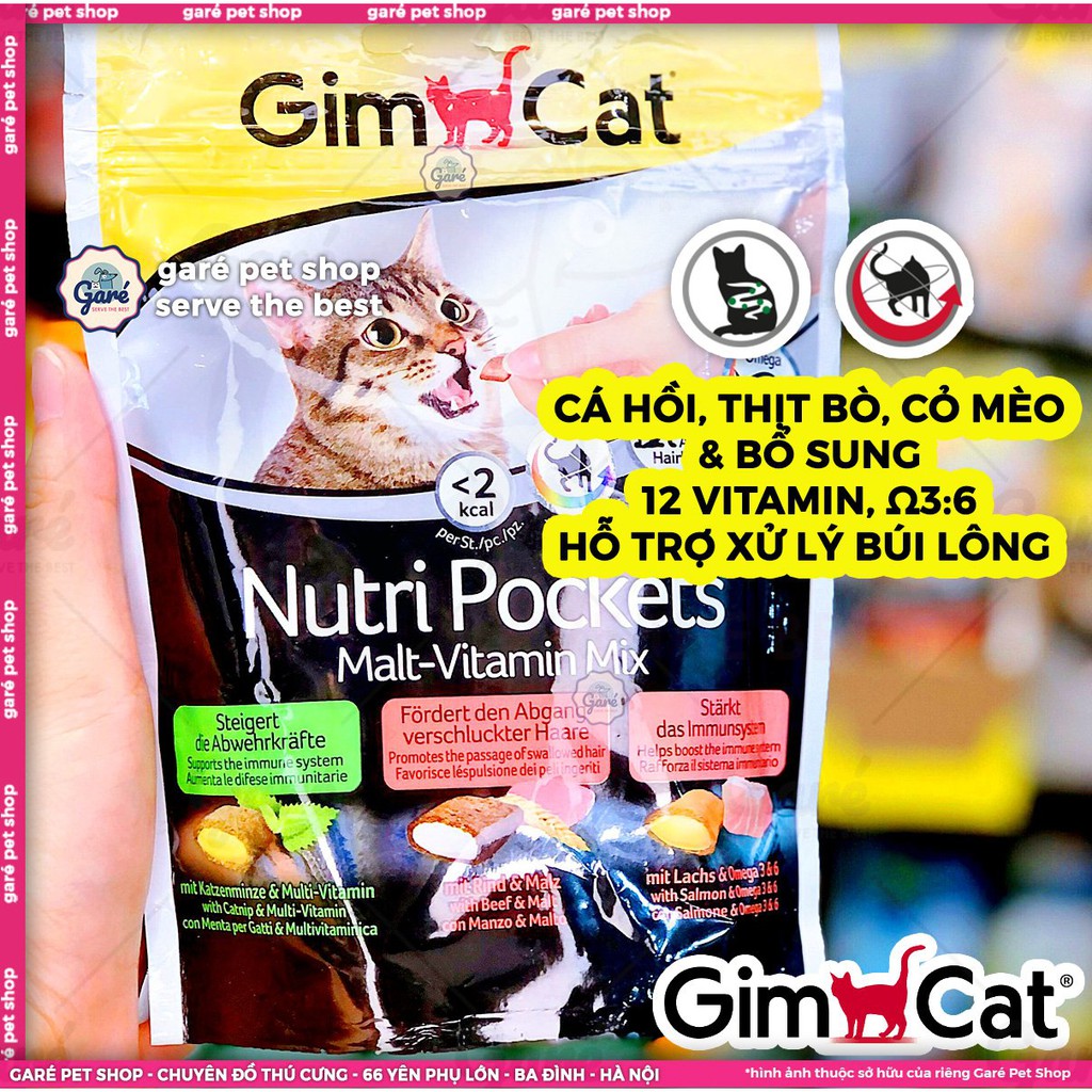 150g - Bánh thưởng Gimcat vị tổng hợp bổ sung vitamin, gói lớn tiết kiệm nhập khẩu Đức dành cho mèo Gimcat Snack Germany