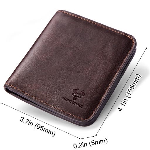 Ví Da Bò Thật 100% Mini Đựng Tiền Xu / Thẻ Tiện Dụng Cho Nam