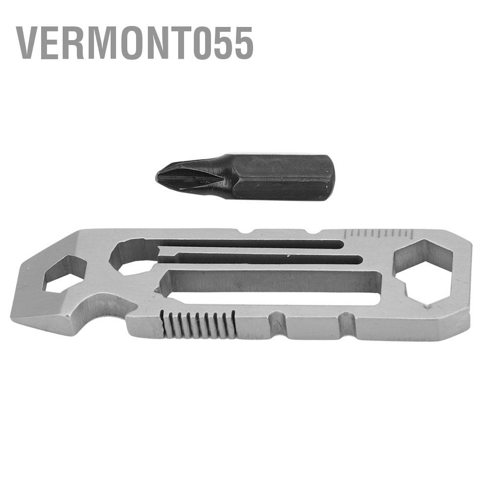 Vermont055 6 in 1 Multifunctional Stainless Steel Bottle Opener Hex Wrench Multi-tool EDC Equipment