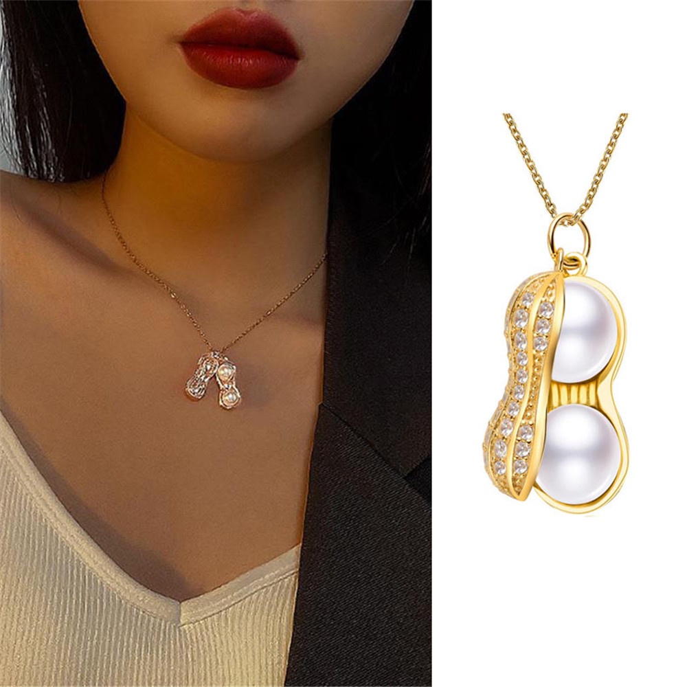 Vòng cổ ngắn đính hạt ngọc trai nhân tạo phong cách Hàn Quốc cho nữ