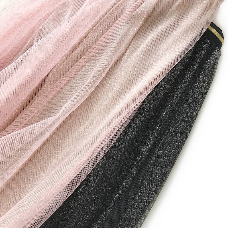 Chân váy lưới vintage lót ánh kim dễ thương free size VAY113