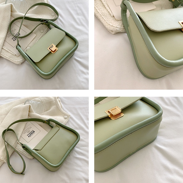 Túi Đeo Vai / Kẹp Nách Màu Trơn Thời Trang Cho Nữ