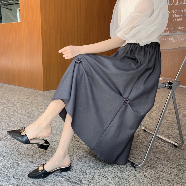 Váy chữ A cạp cao đính hoa nhỏ V0009