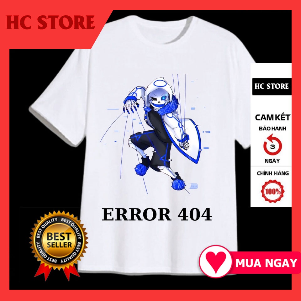 Áo thun Error 404 Sans Undertale xịn xò đủ size cho bé trai bé gái độc đẹp giá rẻ