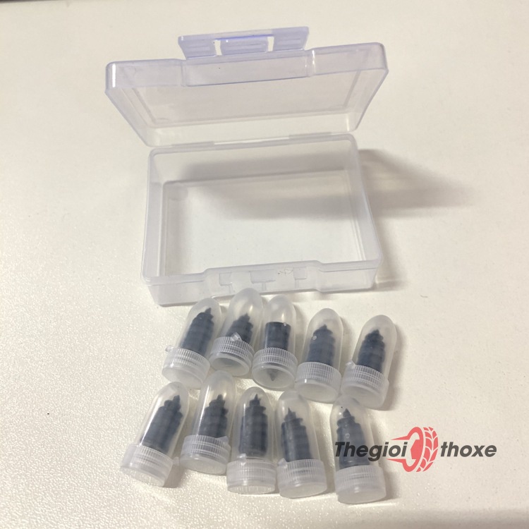 Hộp 10 vít vá lốp không săm  - Vít cao su vá xe ô tô, xe máy, xe tay ga tiện lợi - Thế Giới Thợ Xe