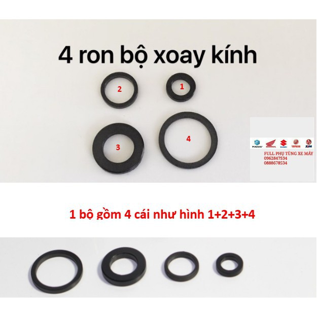 Bộ 4 ron xoay kính 360 độ - dochoixemay