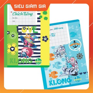 Vở 5 ô ly (2.5x2.5mm) Chích bông - 200 trang; MS 044 - sỉ ib